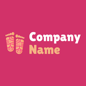 Feet logo on a Cerise background - Religieus