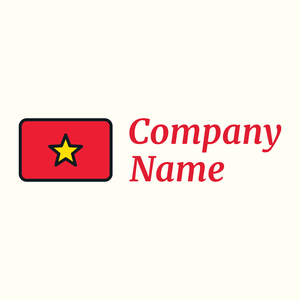 Outlined Vietnam logo on a Ivory background - Abstract