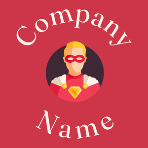 Superhero logo on a Brick Red background - Unterhaltung & Kunst