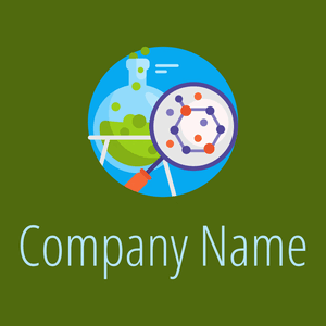 Laboratory logo on a Raw Umber background - Industrial