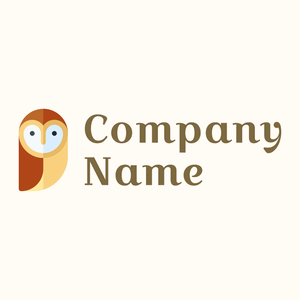 Standing Owl logo on a Floral White background - Abstrait