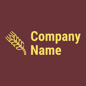 Wheat logo on a Persian Plum background - Agricultura