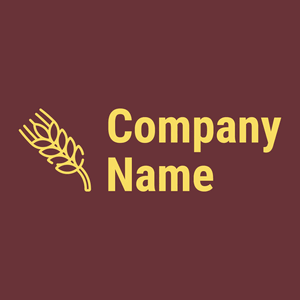 Wheat logo on a Persian Plum background - Agricoltura