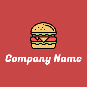 Burger logo on a pink background - Eten & Drinken
