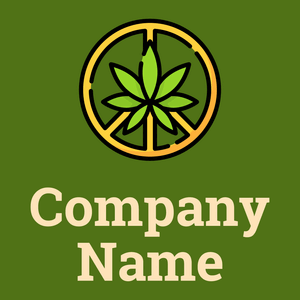 Hippie logo on a Olive Drab background - Bienes raices & Hipoteca