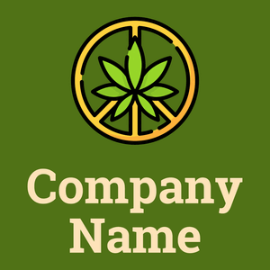 Hippie logo on a Olive Drab background - Vastgoed & Hypotheek