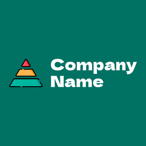 Pyramid chart logo on a Tropical Rain Forest background - Abstract