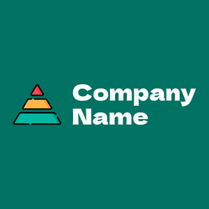 Pyramid chart logo on a Tropical Rain Forest background - Abstracto