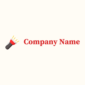 Red Flashlight logo on a Floral White background - Construção & Ferramentas