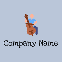 Violoncello logo on a Spindle background - Unterhaltung & Kunst