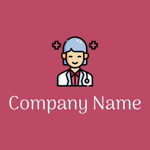 Doctor logo on a Blush background - Hospital & Farmácia