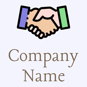 Handshake logo on a Ghost White background - Abstracto