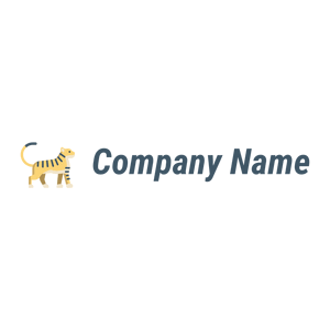 Posing Tiger logo on a White background - Animaux & Animaux de compagnie
