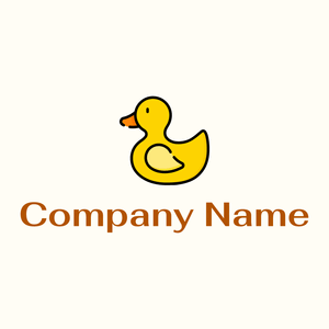 Gold Rubber duck on a Floral White background - Animales & Animales de compañía