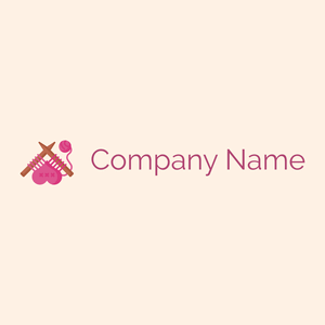 Knitting logo on a Seashell background - Arte & Entretenimiento