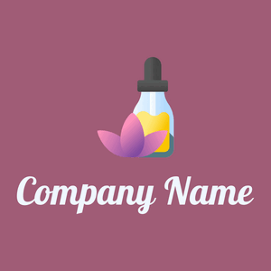 Essential oil logo on a Mauve Taupe background - Wellness & Beauty