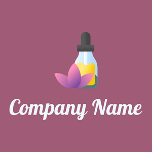 Essential oil logo on a Mauve Taupe background - Spa & Esthetica