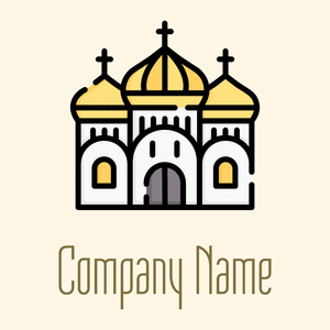 Church logo on a Corn Silk background - Abstract