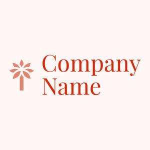 Palm tree logo on a Snow background - Reizen & Hotel
