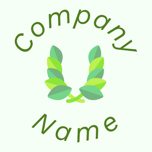 Laurel logo on a green background - Abstrato