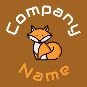 Fox logo on a Rich Gold background - Animais e Pets