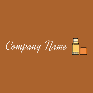 Lip balm logo on a Fiery Orange background - Mode & Beauté