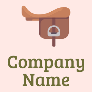 Horse saddle logo on a Misty Rose background - Automotive & Vehicle