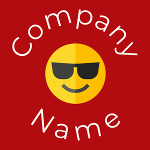 Cool logo on a Venetian Red background - Abstrait
