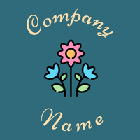Flowers logo on a Astral background - Agricultura